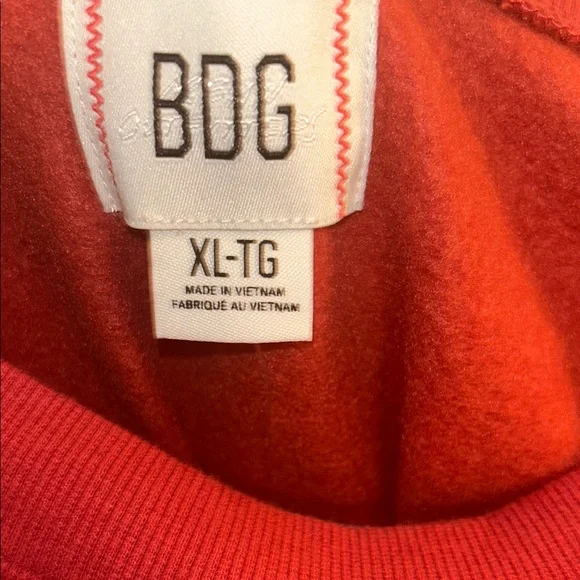 BDG Vibrant Red Sweatshirt - Picture 7 of 10